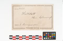 Etikett zu Bronzesichel (NHMW-PRAE-034820)